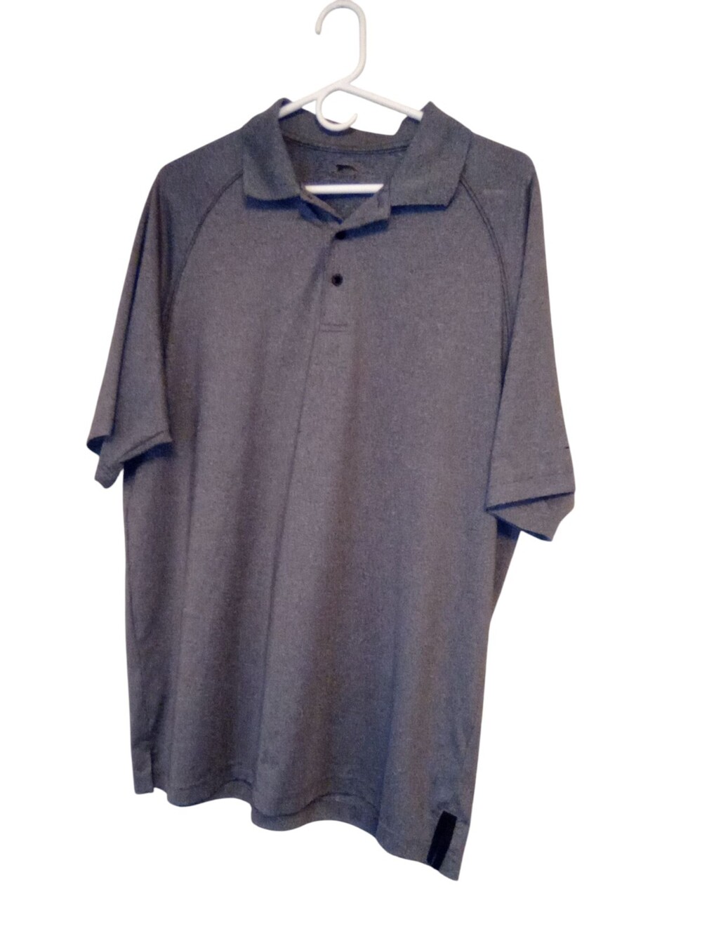 Slazenger Gray Polo Shirt Short Sleeve Raglan Golf Casual - Used